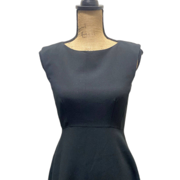 Tahari ASL Fit & Flare Little Black Dress Business Professional Cocktail Size 2 - Picture 2 of 5